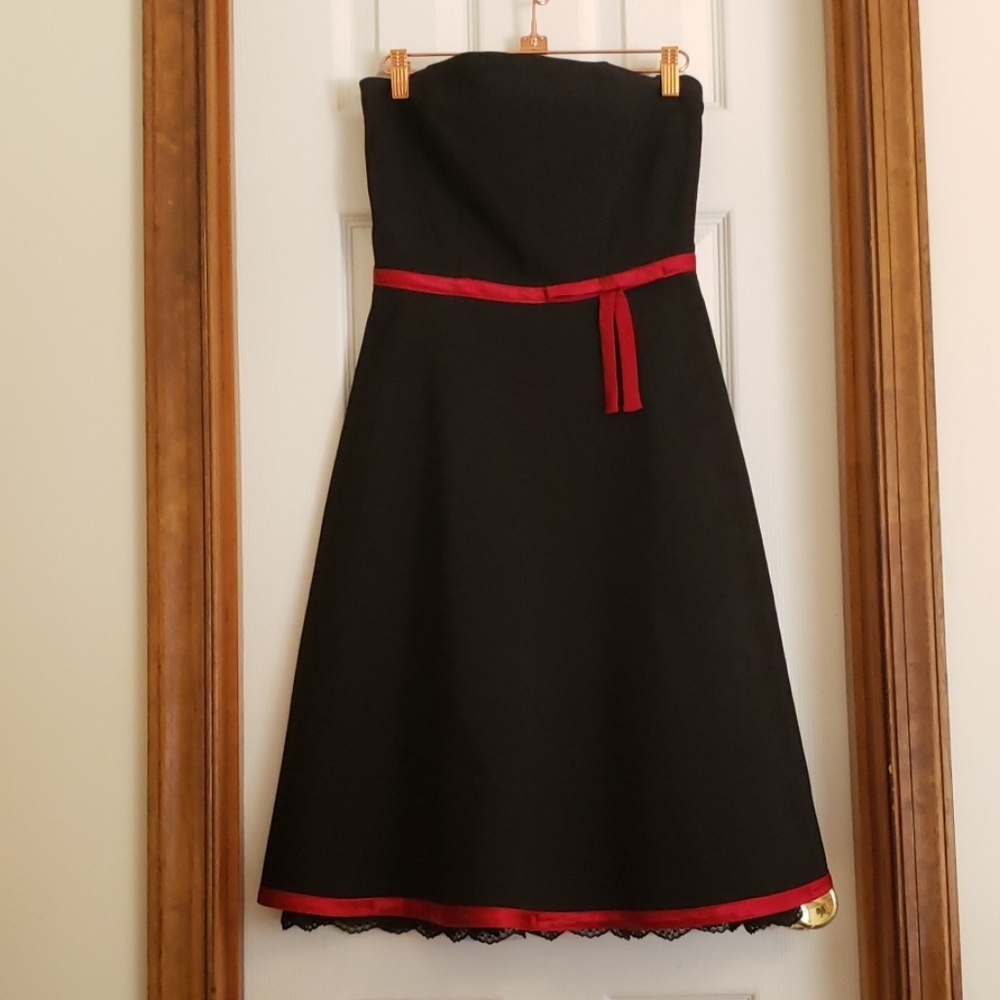 🍒Pin-Up🍒I.N. San Francisco strapless black dress